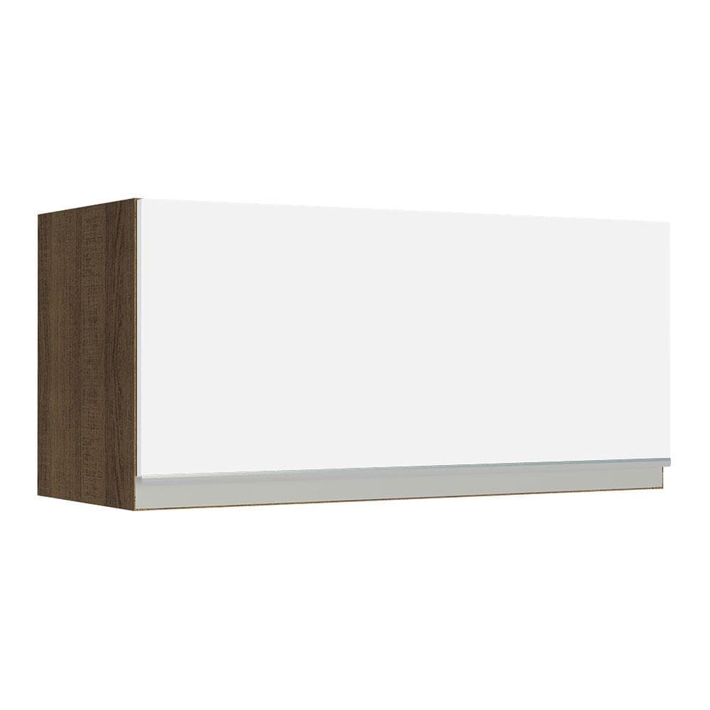 Armário de Cozinha Aéreo 70 cm 1 Porta Basculante Rustic/Branco Glamy Madesa
