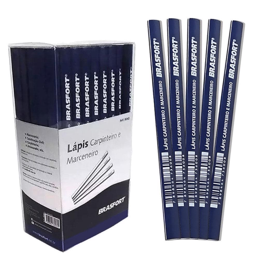 Lápis para Carpinteiro 30 Unidades 8262 BRASFORT
