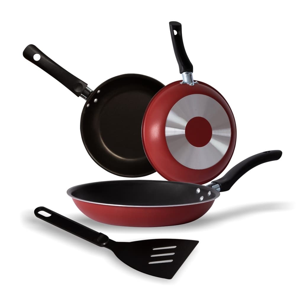 Jogo Frigideira Antiaderente 16cm/18cm/20cm + Espátula 3 Peças