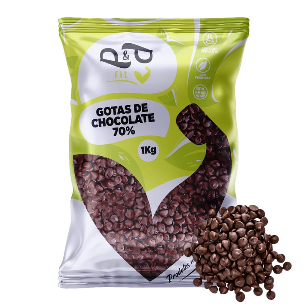 Gotas de Chocolate 70% - 1Kg - P&P