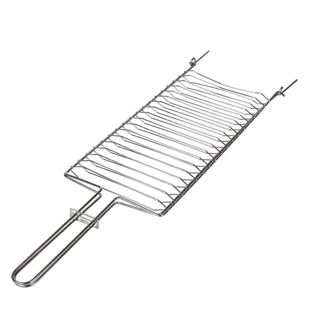Grelha Dupla Para Churrasqueira 72,5cm Peixe Churrasco Assar Carne Super Grill 02 Mor