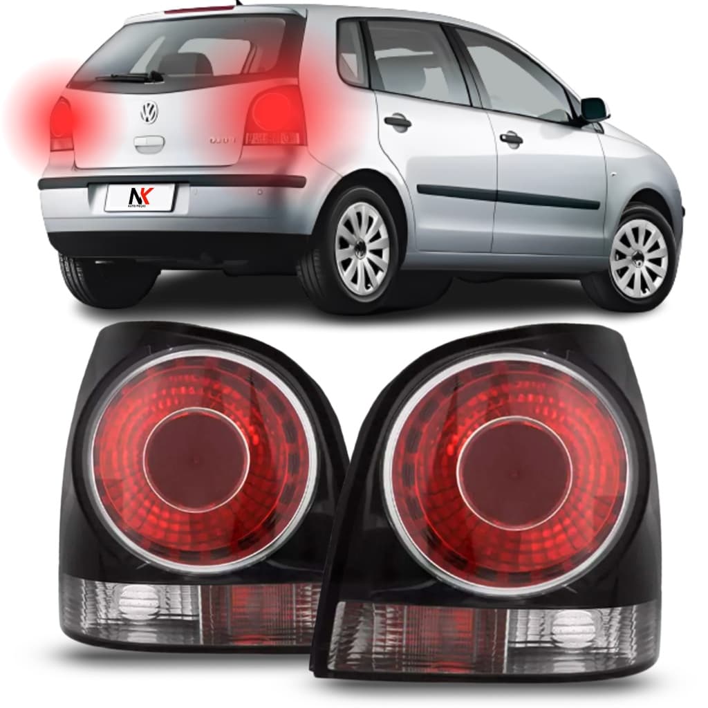 Par/Un Lanterna Traseira Polo Hatch 2007 2008 2009 2010 a 2012 Fumê
