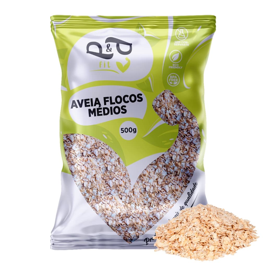 Aveia Flocos Médios - 500g - P&P