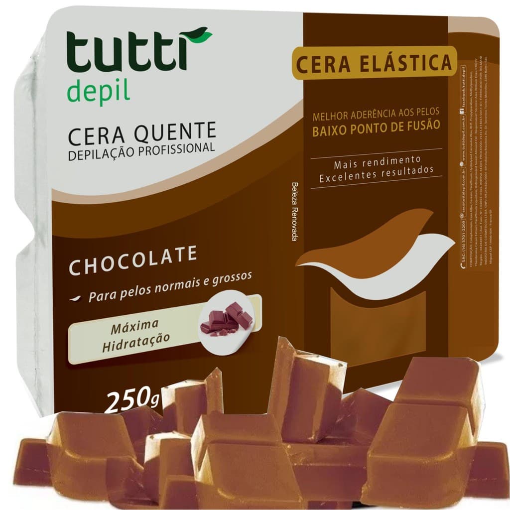 Cera depilação quente elástica corporal 250g Tutti Depil