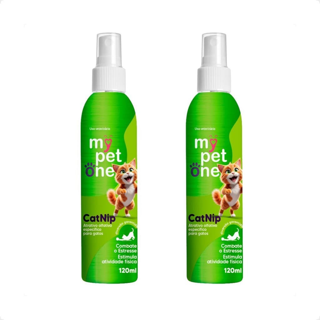 Kit 2 Catnip Liquido Spray Erva-Do-Gato - Mypetone 120 Ml