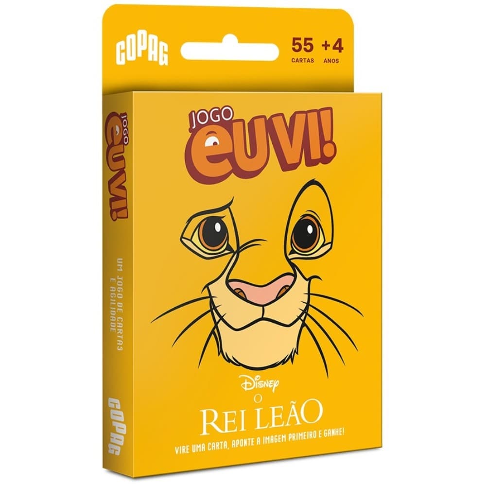 JOGO EU VI! O REI LEÃO COPAG 55 CARTAS BARALHO DISNEY FILME CRIANÇA INFANTIL MUFASA SIMBA DESENHO