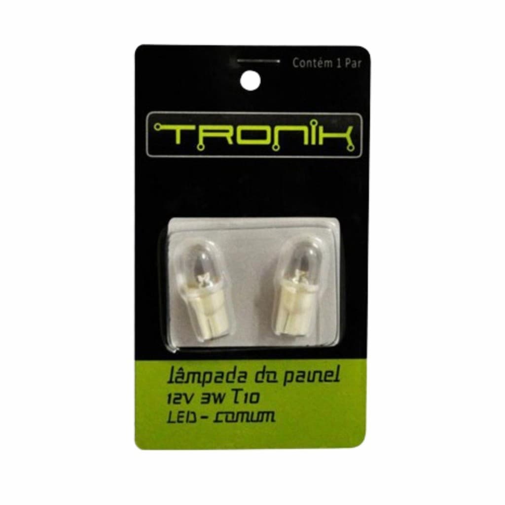 Par de LED Painel 12V 3W T10 Comum Tronik