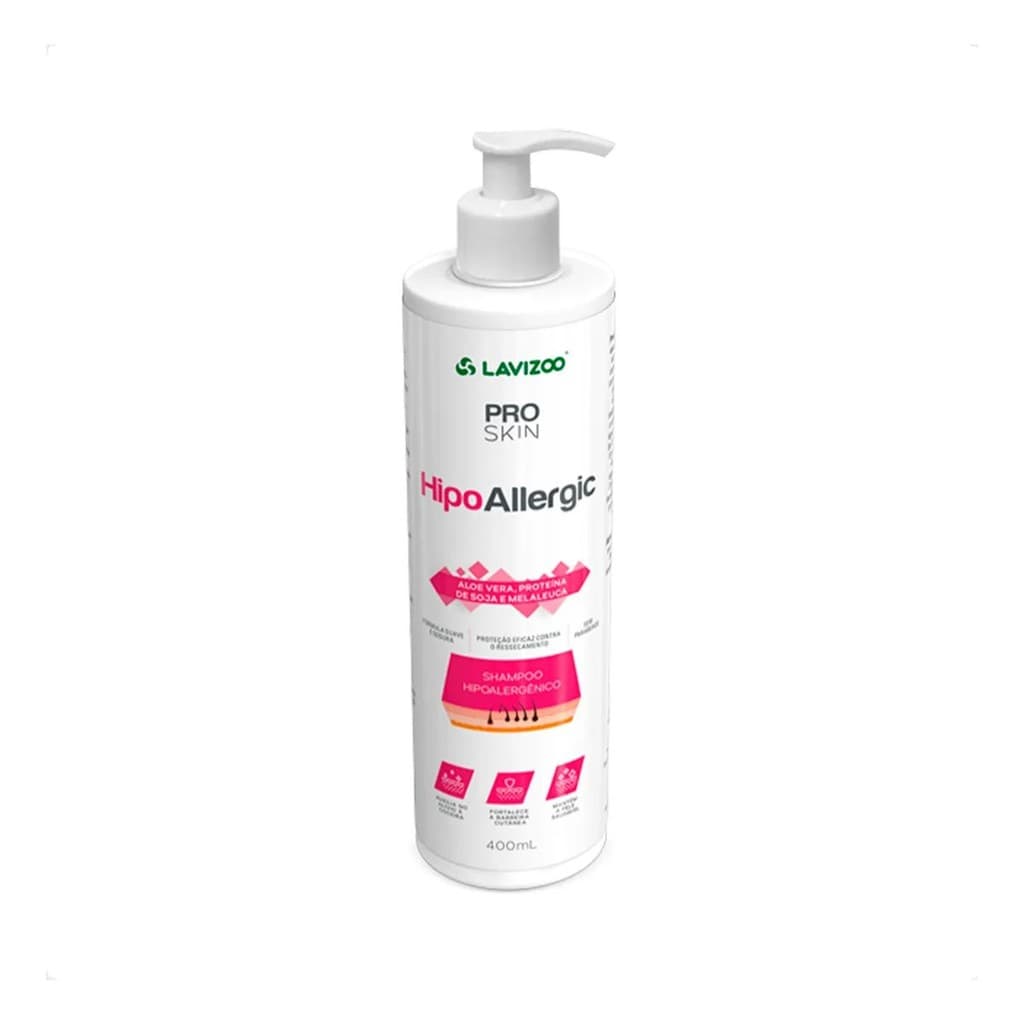 Shampoo Hipoallergic Para Cães e Gatos 400ml - Lavizoo
