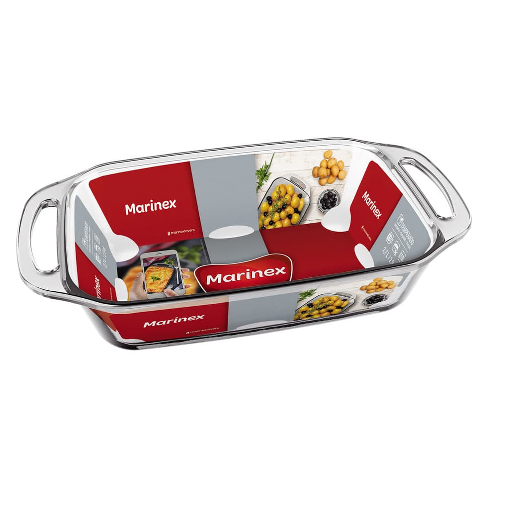Assadeira de Vidro Retangular Seletta 34,4cm - Marinex