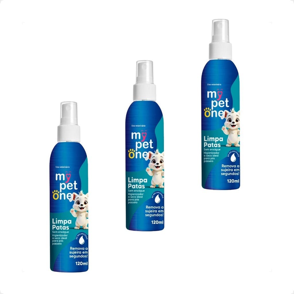Kit 3 Limpa Patas Mypetone - 120mL