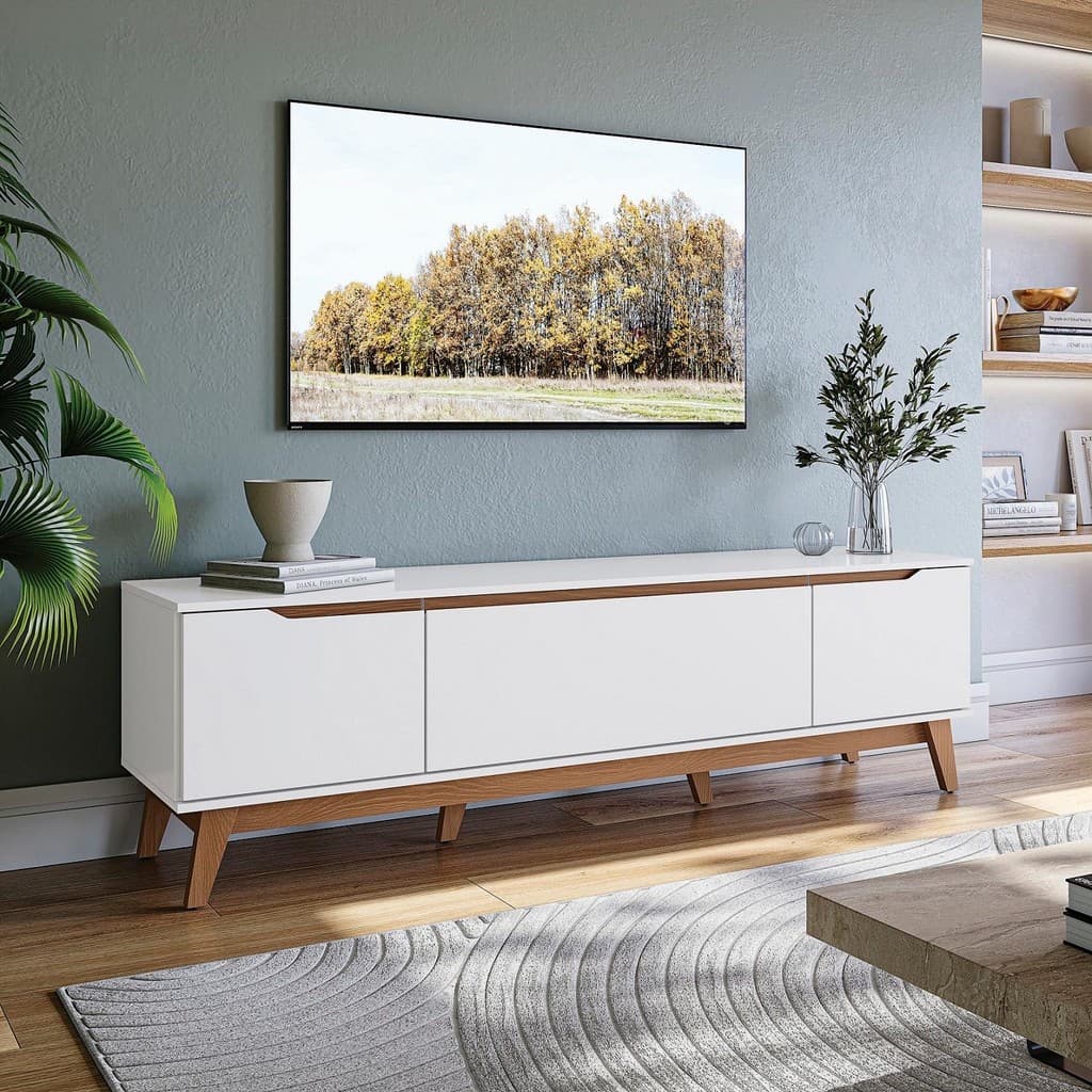 Rack Kappesberg 3 Portas Branco 180cm