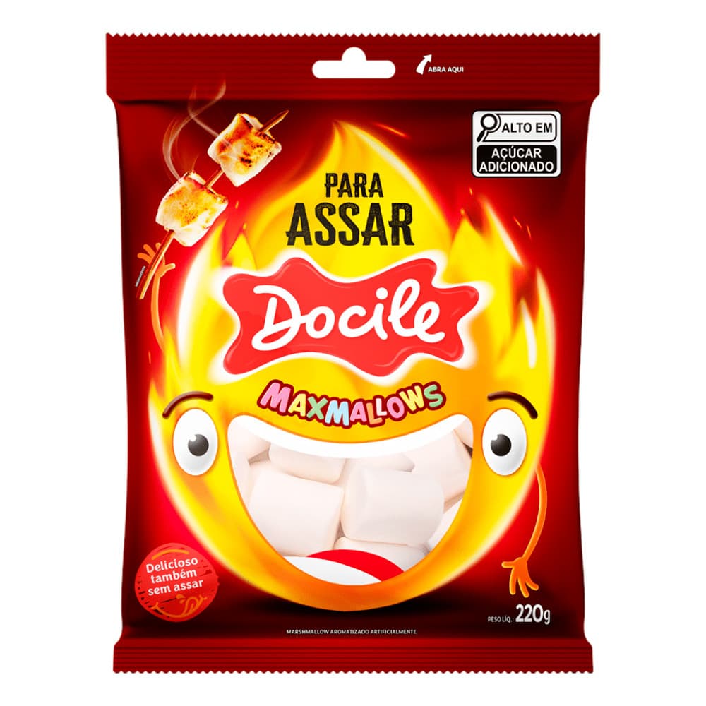 Marshmallow Tubo Para Assar Docile 220g
