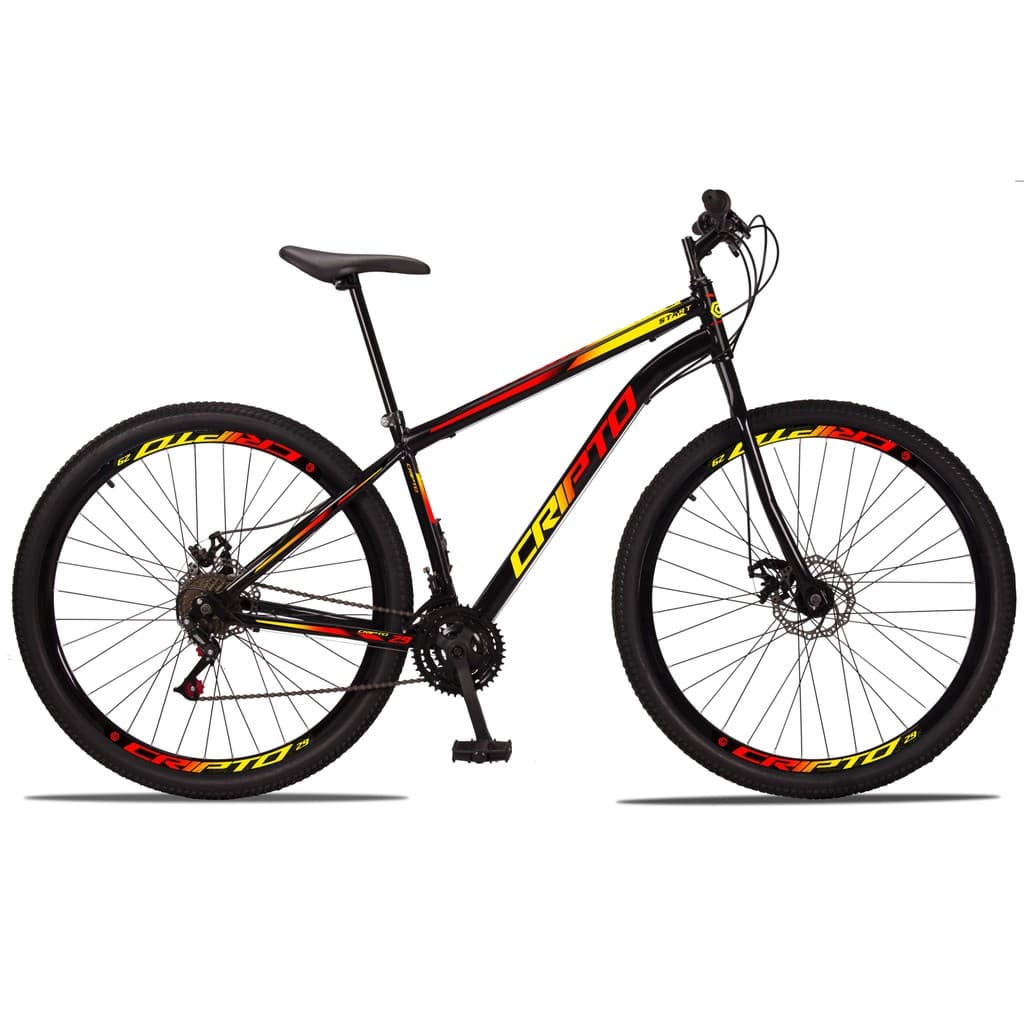 Bicicleta Aro 29 Aço Carbono 21v Cripto Freios A Disco Garfo