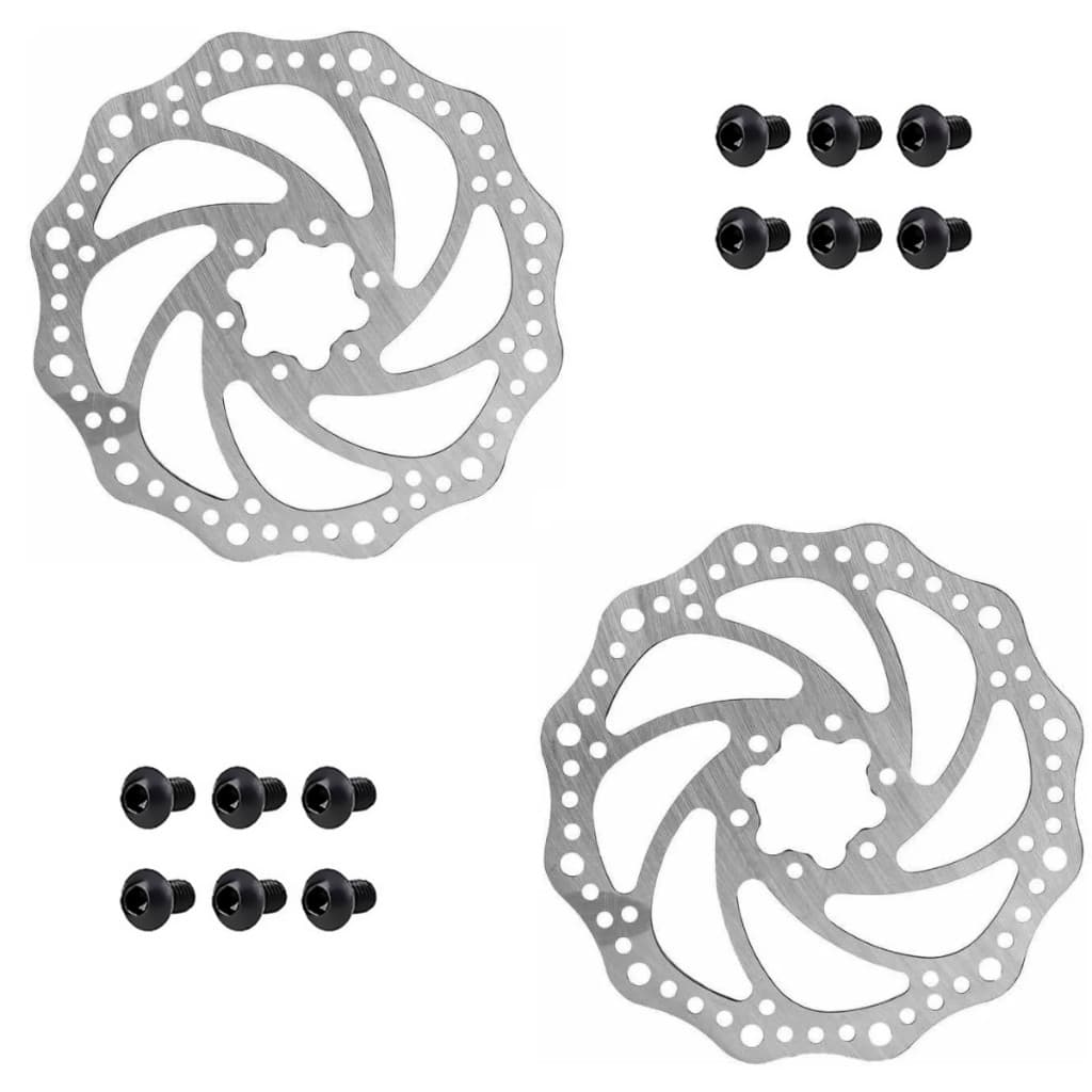 Par Disco Rotor De 160mm Para Freio A Disco GTS Com 6 Parafusos Para Bicicleta Aro 26 - 29