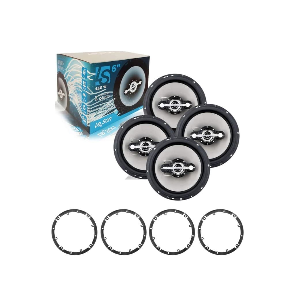 VAR Kit Alto Falante Som Automotivo + Aro Adaptador Leson Escolha o Carro