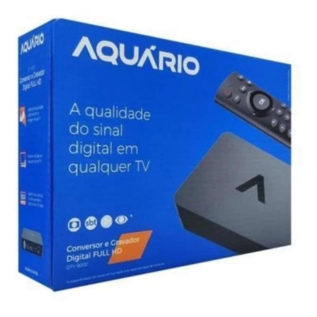 Conversor E Gravador Digital Dtv-9000 Aquário Hdmi E Usb Central de Mídias