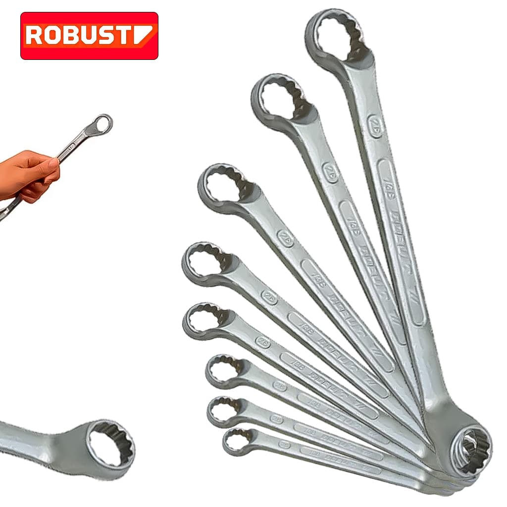 Chave Boca Estrela Dupla Aço Forjado Resistente ROBUST Original Profissional Vários Tamanho Mecânico