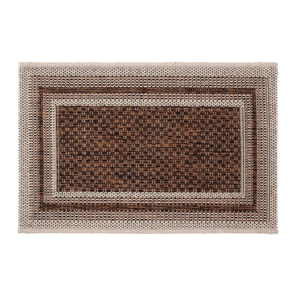 Capacho Eco Nature Moldura 40x60cm Bege e Marrom - Têxtil J.