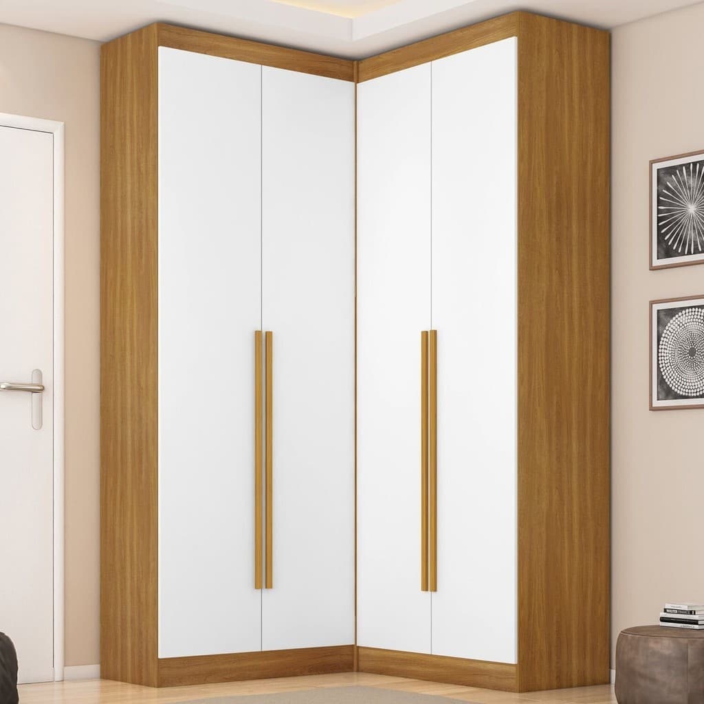 Guarda Roupa Dormitório Casal Canto com 4 Portas 135x130x235 Versatille Yescasa