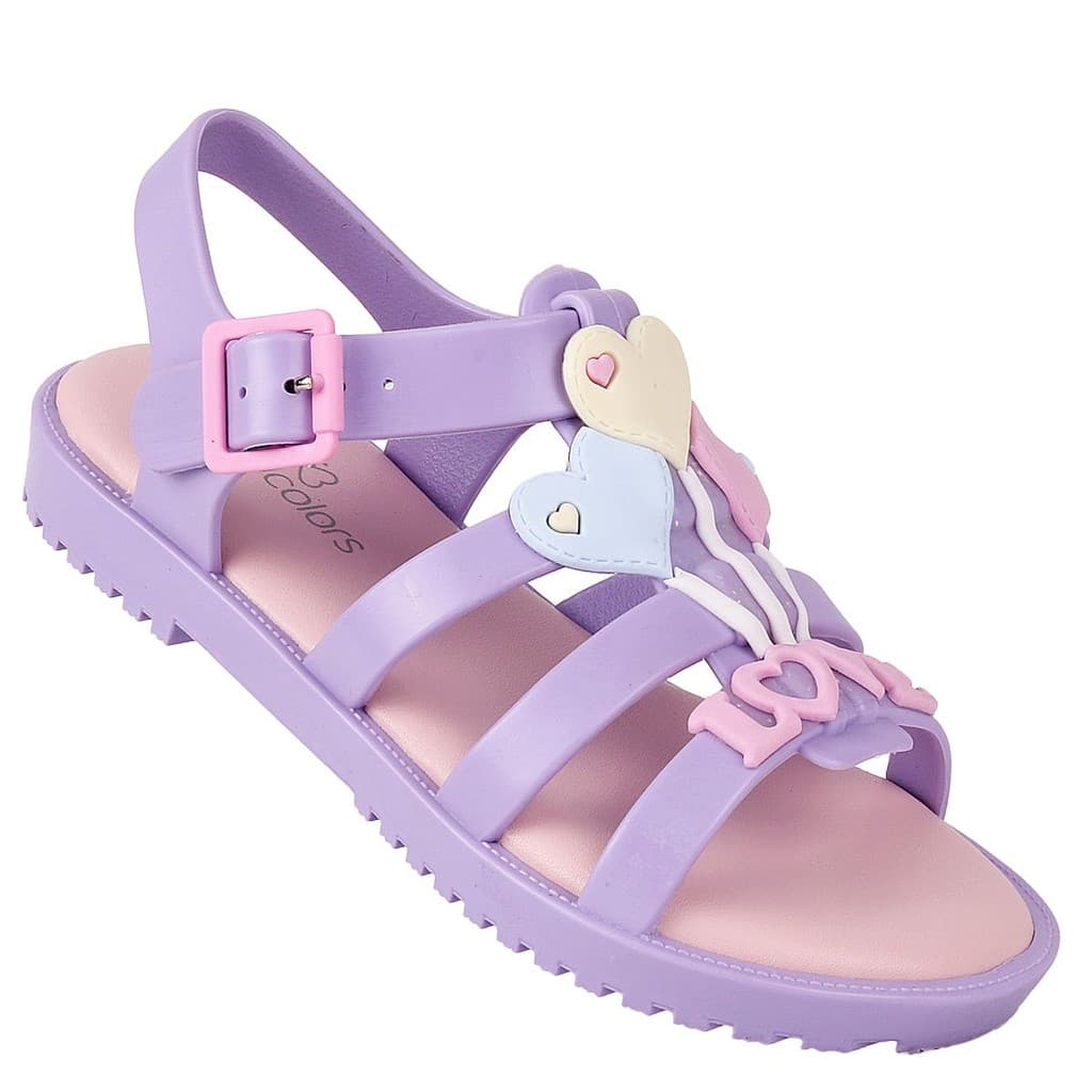 Sandália Infantil WorldColors Drops Kids  - Lilás