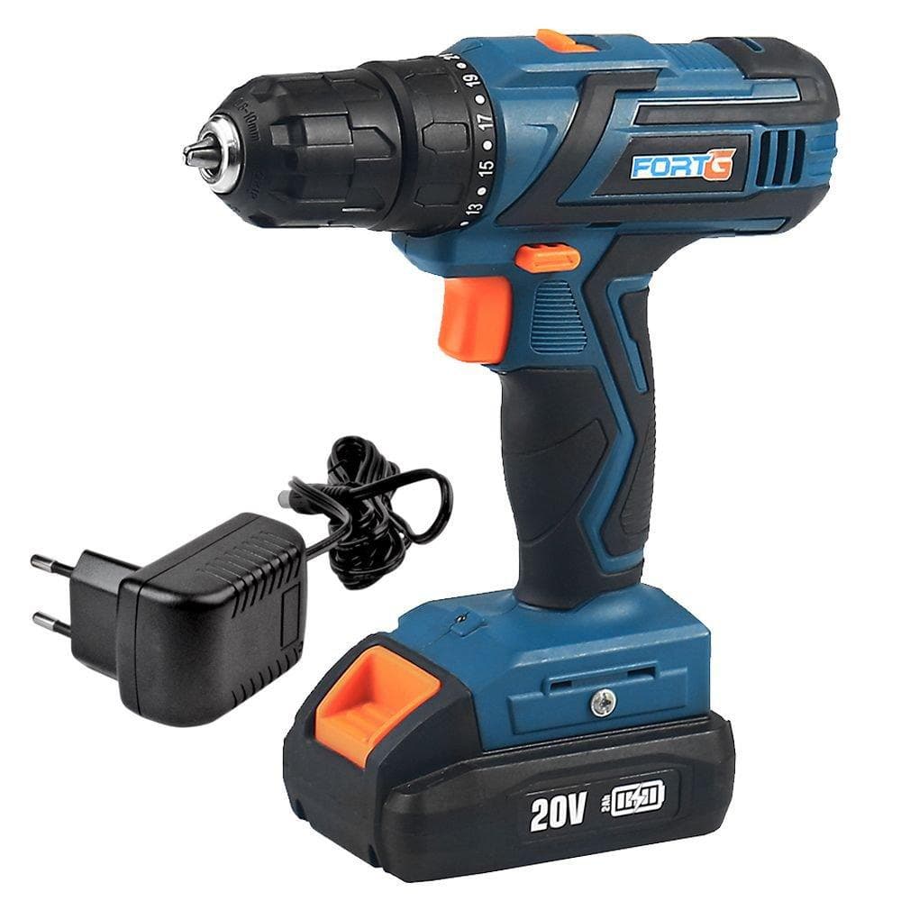 Parafusadeira/Furadeira a Bateria 20V MAX Lítio 3/8 Pol. com Carregador Bivolt FortG