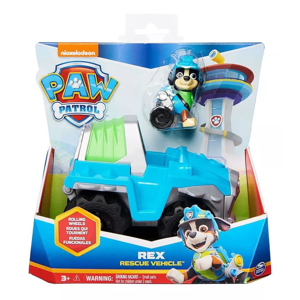 Patrulha Canina Boneco Brinquedo Veiculo Solido Rex