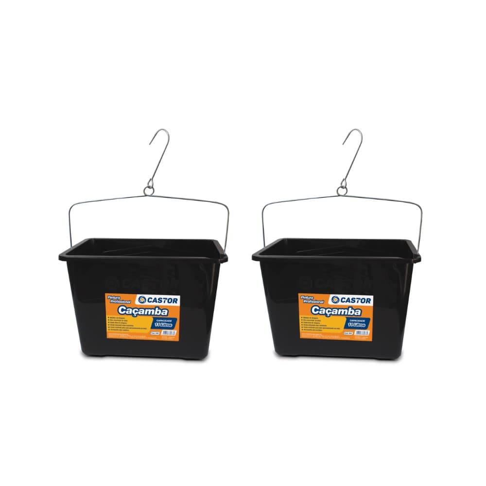 Kit 2 Baldes Caçambas de Pintura 11 litros - Castor