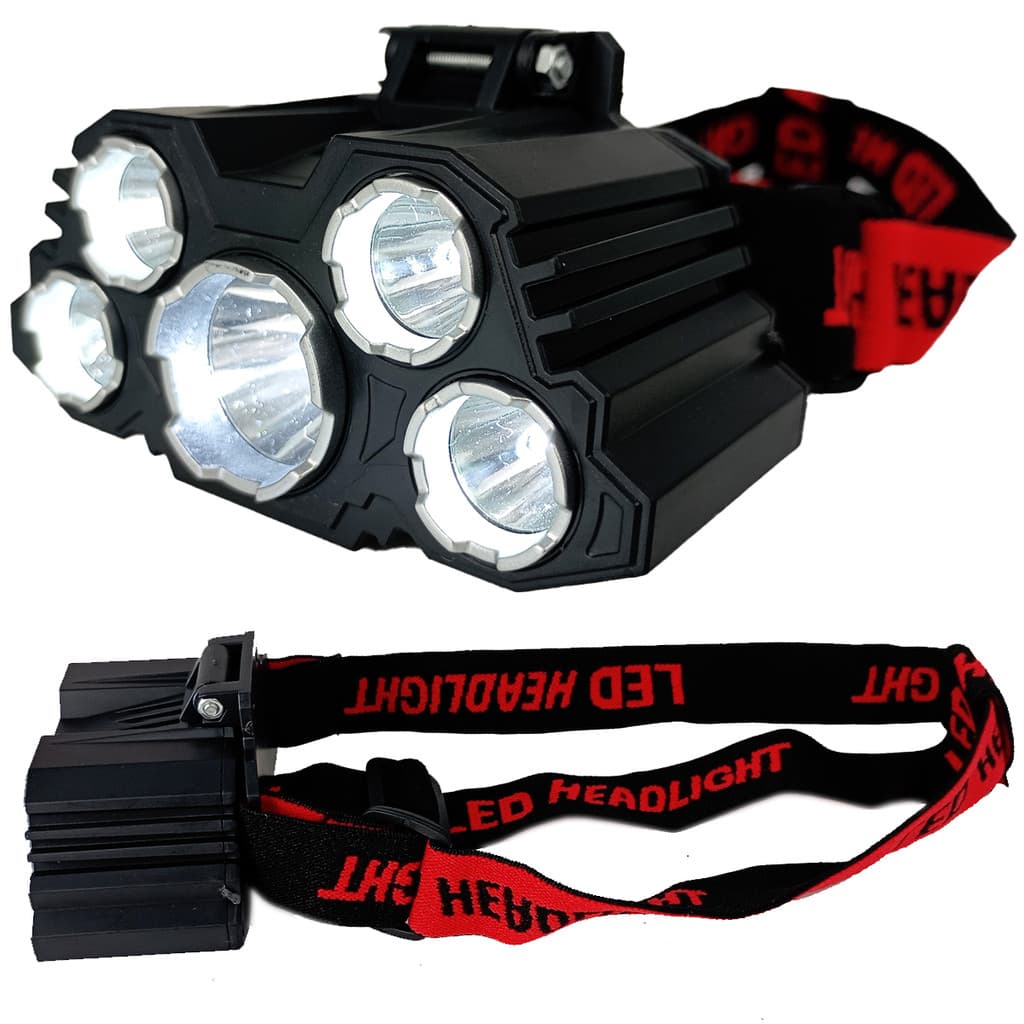 Lanterna de Cabeça LED Recarregável 5W 1200mAh com 4 Modos de Luz USB - Bravus Force