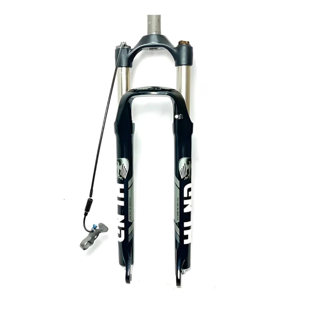 Suspensão Alumínio 29 MTB XC70 28.6x25.4 com Pré-Carga e Trava Guidão Preto-Cinza Heiland