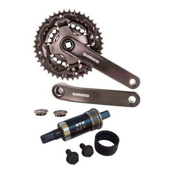 PEDIVELA SHIMANO TOURNEY TY301 COM EIXO CENTRAL ROLAMENTADO GTS