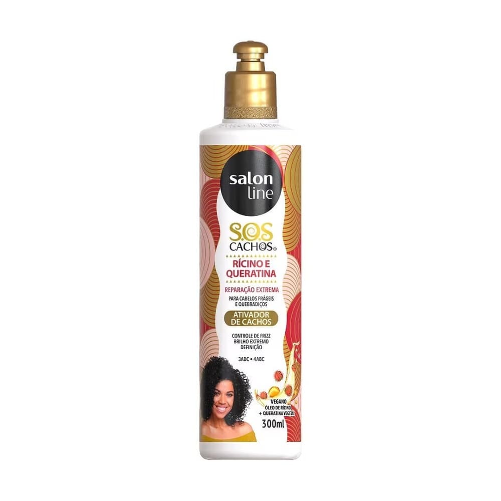 Ativador De Cachos Salon Line SOS Rícino e Queratina 300ml