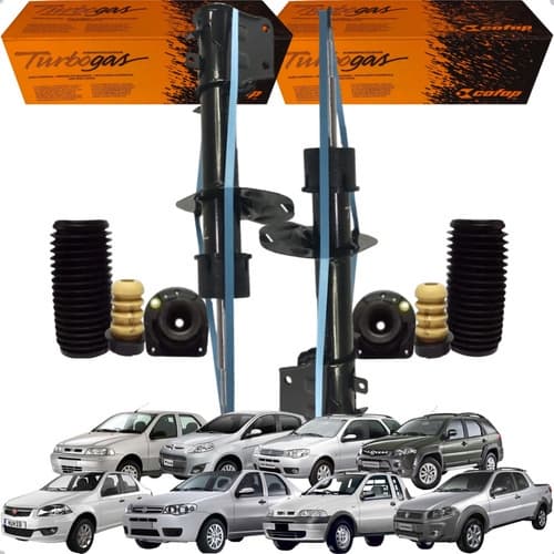 Par Amortecedor Dianteiro Kit Coifa Palio Weekend Strada