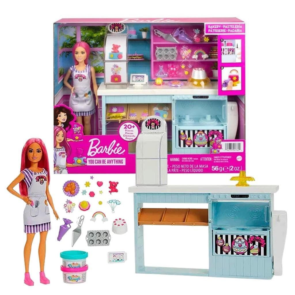 Boneca Barbie com Cenário de Padaria +20 pçs HGB73 - Mattel