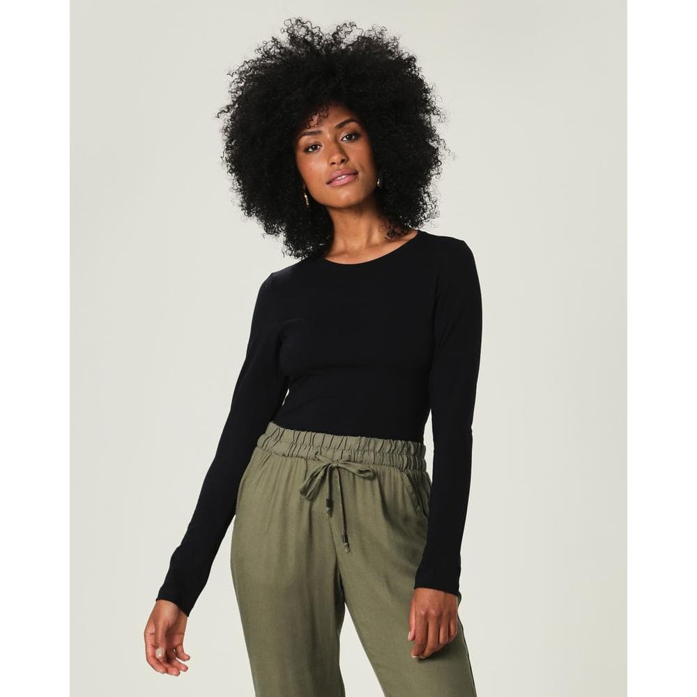 Blusa Básica Feminina Decote Redondo Em Cotton Light