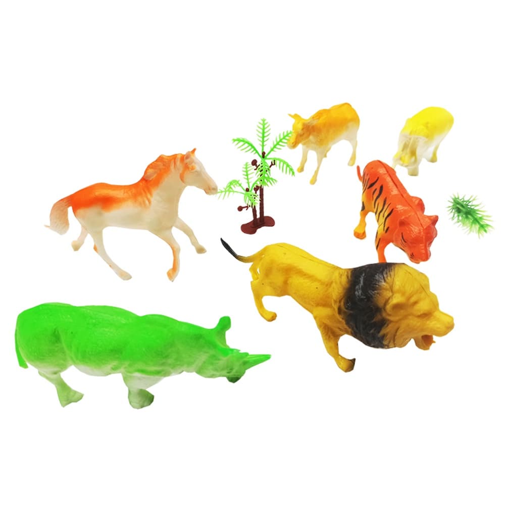 Miniaturas Animais Fazenda Floresta de Plástico Brinquedo Modelo Pequeno
