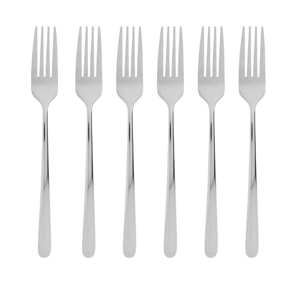 Conjunto 6 Garfos para Mesa Viena Aço Inox Wolff 22cm para Almoço Jantar Mesa Posta Uso Diário Design Elegante e Durável