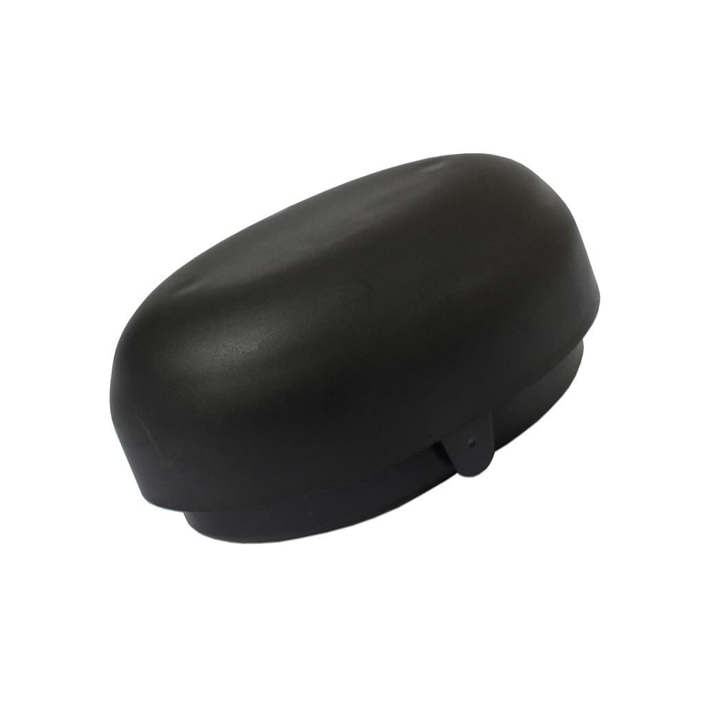 01 Ponteira Tampa Acabamento Estribo Oval Oblongo Preto Abs Universal Reposição