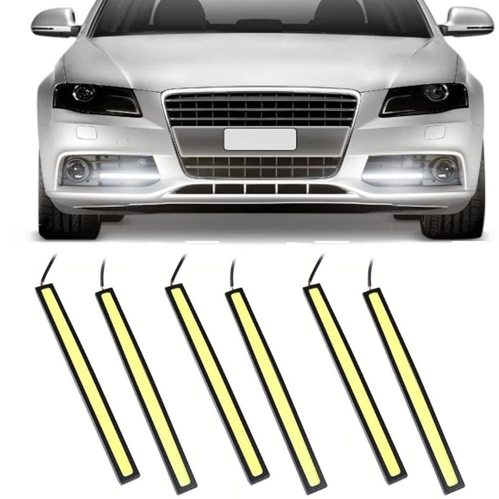 Kit 6 Barras Led Drl Farol Auxiliar Longa 17cm Super Branca