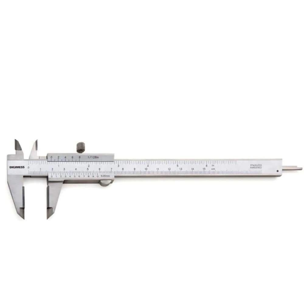 Paquimetro Universal Analógico Com Medidor Metálico Inox 150MM X 0,02MM Idea
