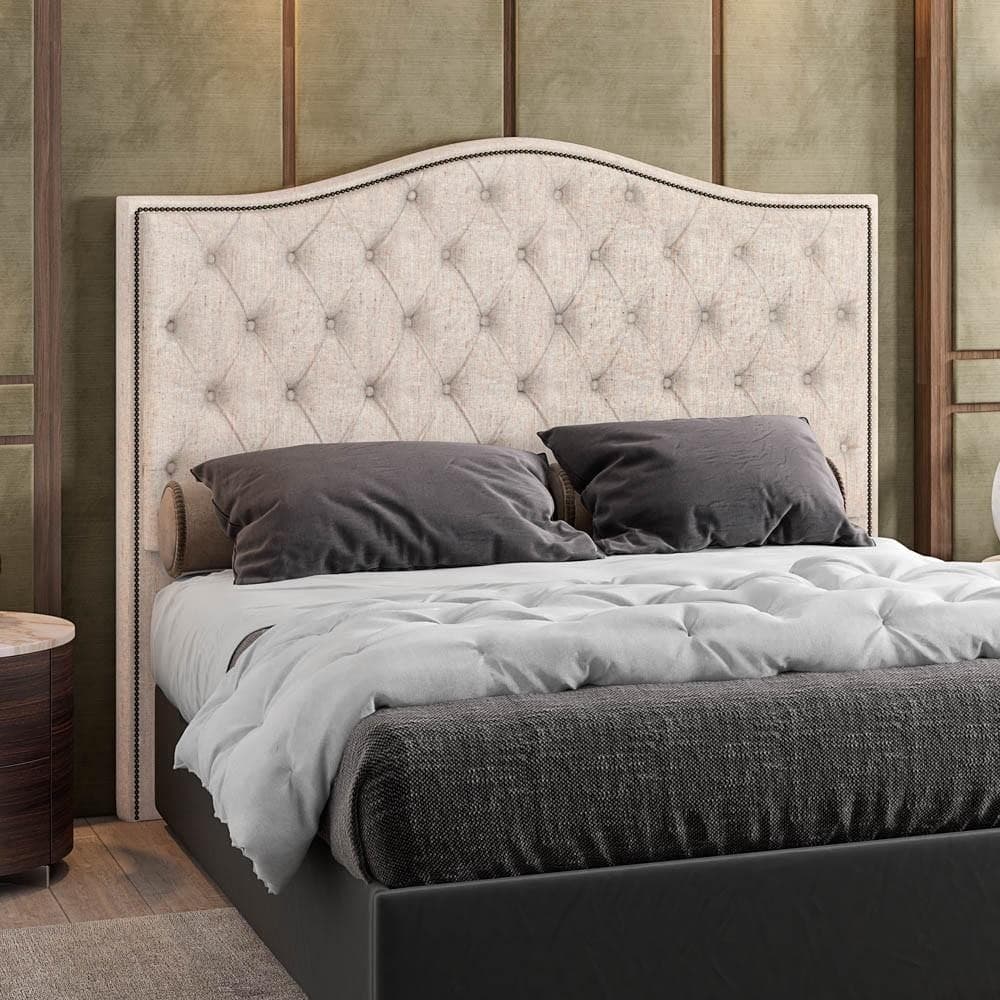 Cabeceira Cama Box Casal King 195cm Siena P02 Linho Cru - Mpozenato