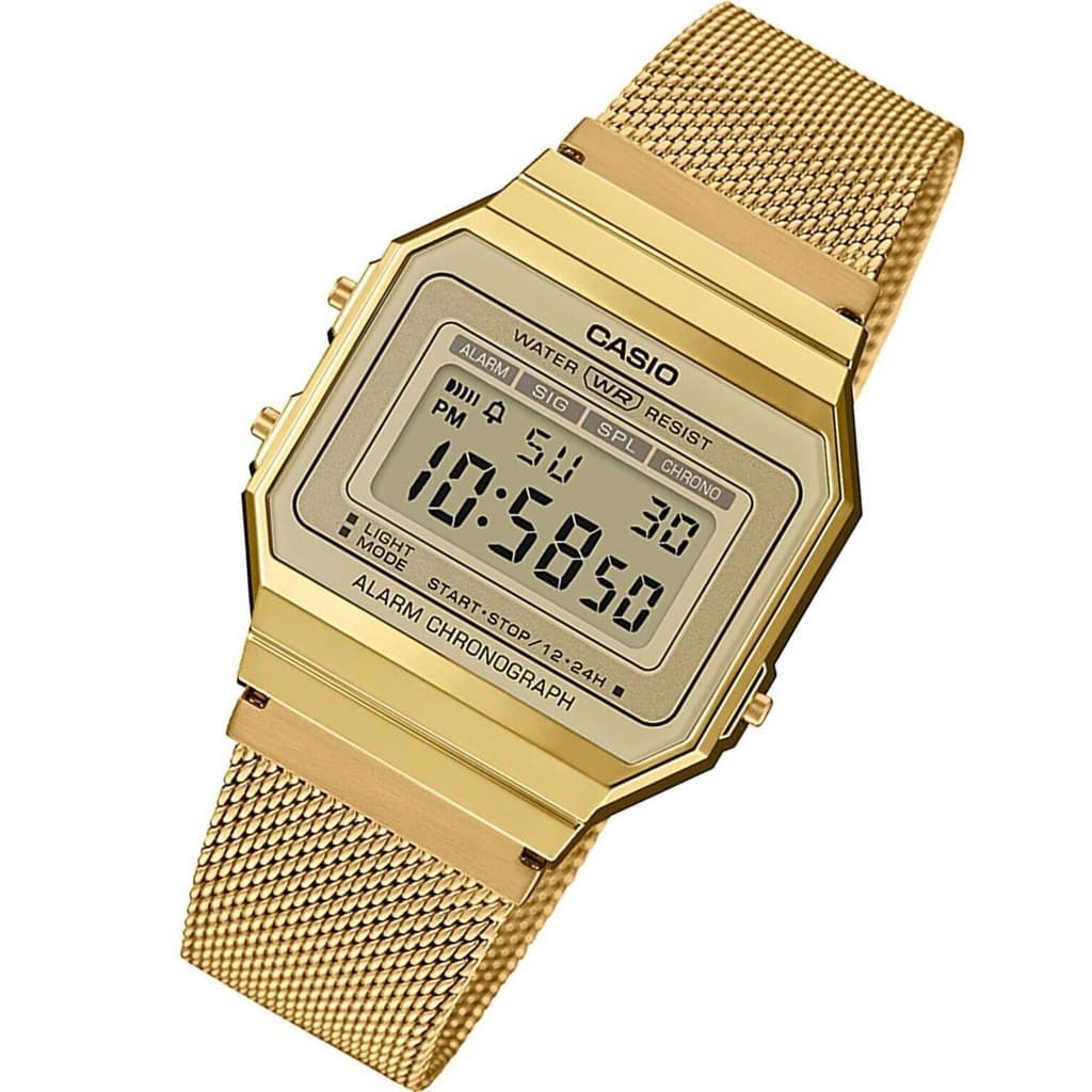 RELÓGIO CASIO  UNISSEX DOURADO VINTAGE A700WMG-9ADF