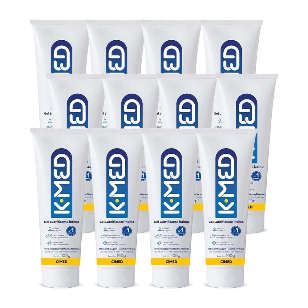 Kit c/ 12 unidades - Gel Lubrificante Íntimo K-med 100g