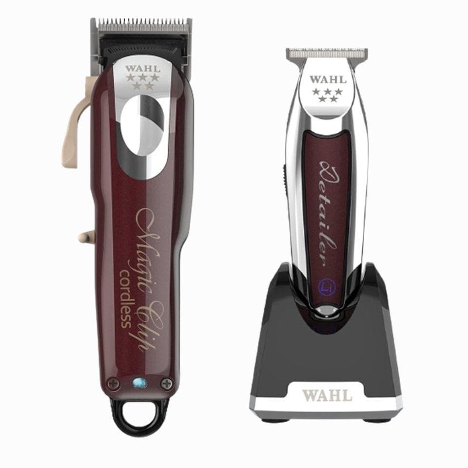 Wahl Kit Máquina de Corte Magic Clip Cordless  Bivolt com Detailer Cordless Silver Lithium