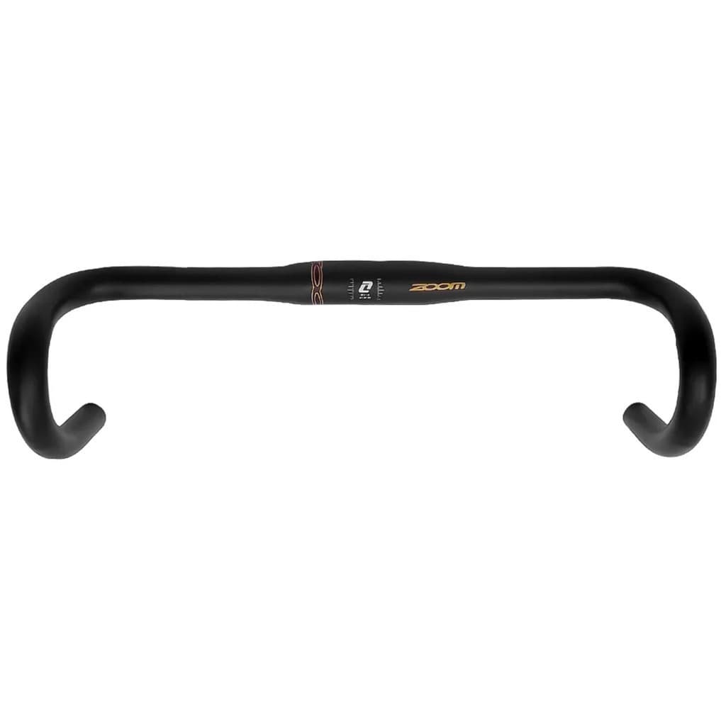 Guidão Speed Alumínio Compacto Ergonômico 31.8x420mm Preto Zoom DR-210 Reach 80mm Drop 124mm Road Top