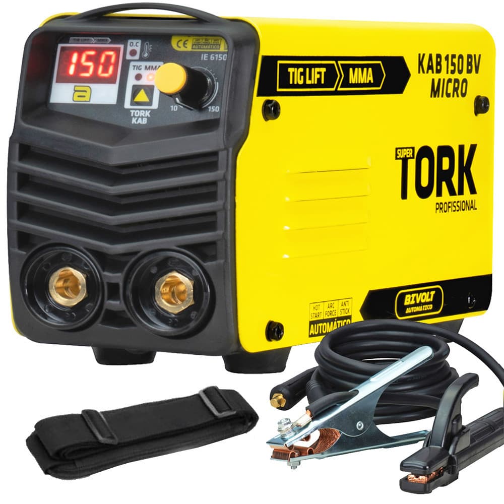 Máquina de Solda Inversora 150A Bivolt MMA Tig Alumínio Tork