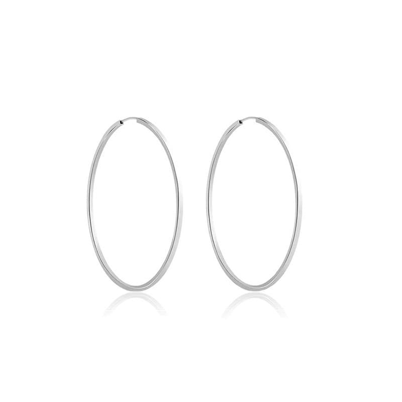 Brinco argola redondo prata 925 25mm