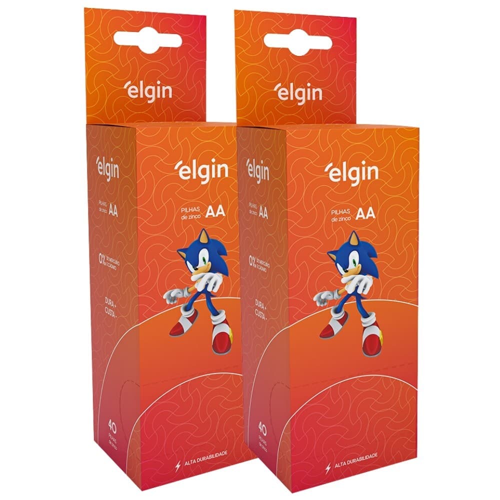 80 Pilhas Zinco Carvão Aa Pequena 2A Comum Lanterna Elgin