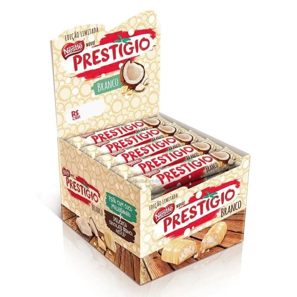 Chocolate Prestígio  Branco  Nestlé 33g  Caixa 30 unidades