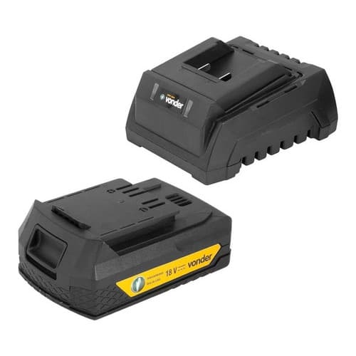 Kit Carregador e Bateria intercambiável ICBV1805 Bivolt + 1 Bateria Intercambiável 2ah IBV1802 18V Vonder