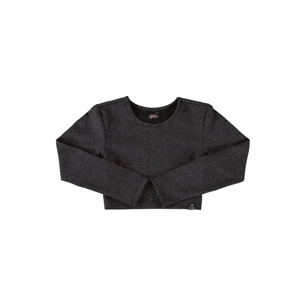 Blusa Cropped em Malha com Lurex Juvenil Gloss